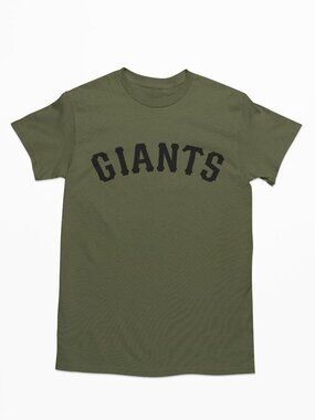NEW San Francisco Giants Wordmark Home Logo T-Shirt MILITARY ARMY GREEN